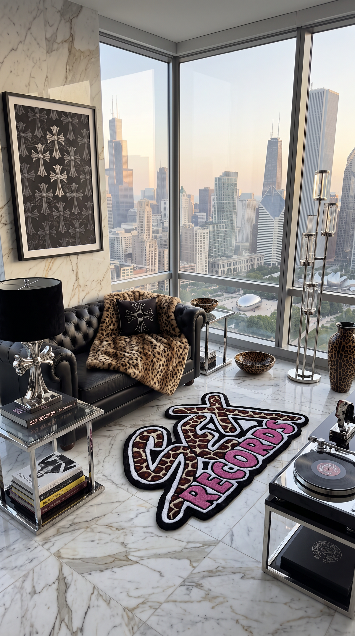 Cheetah Records Rug