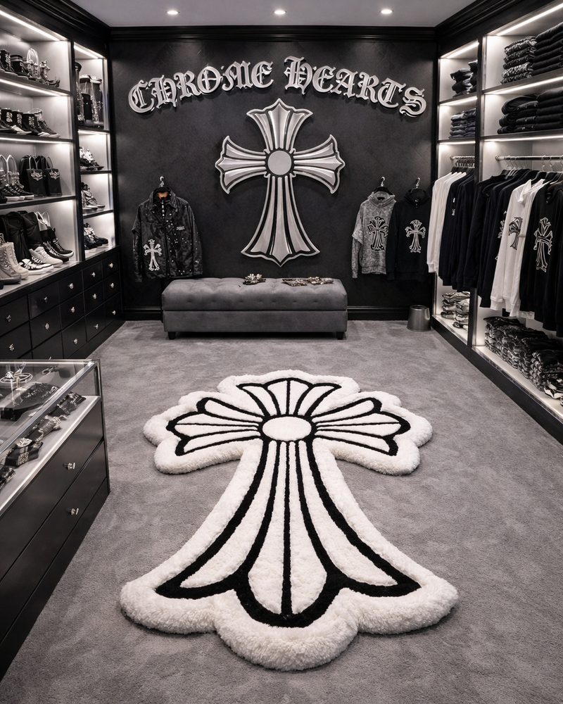 Lined Cross Rug