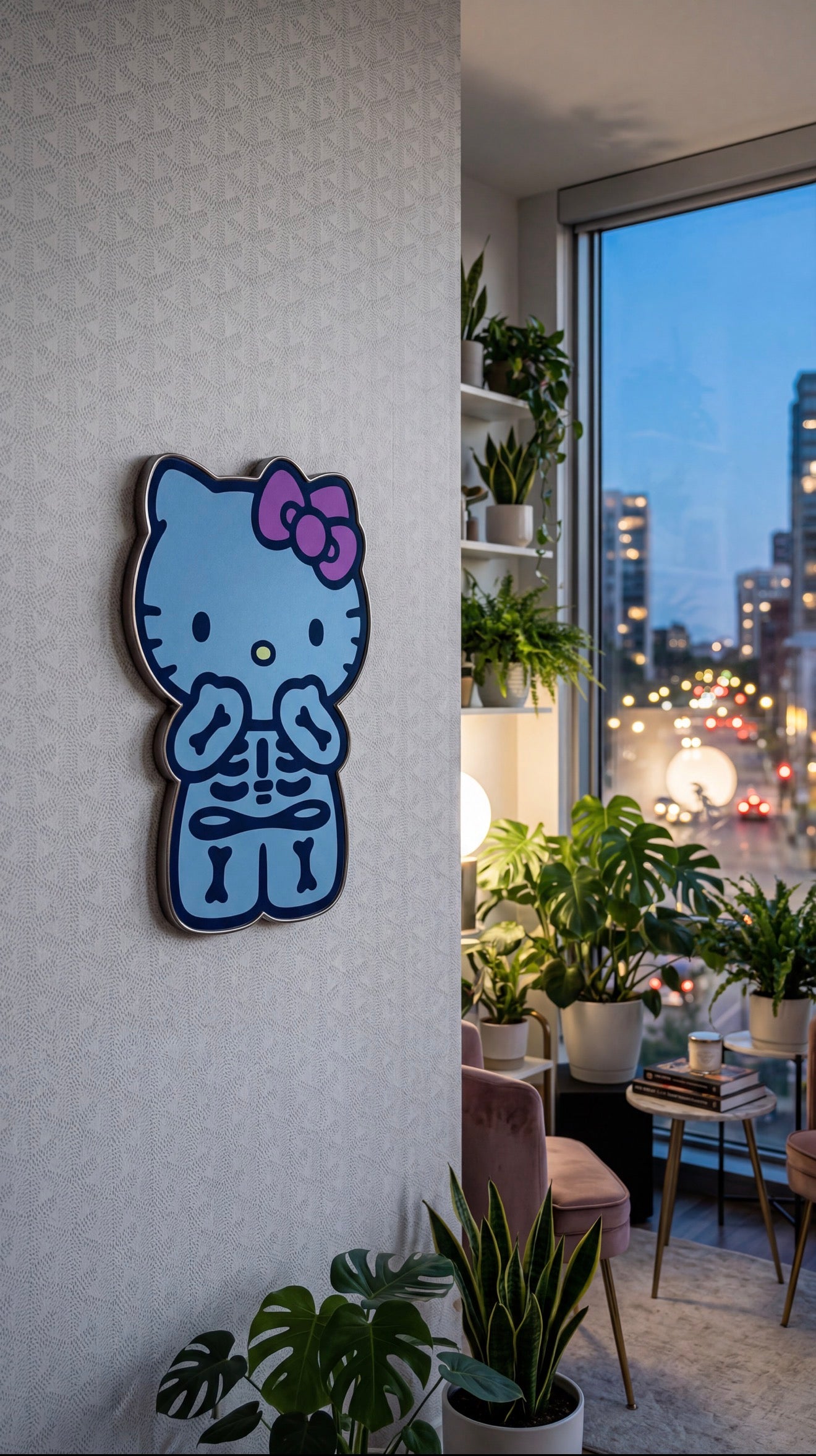 Skelly Kitty Mirror
