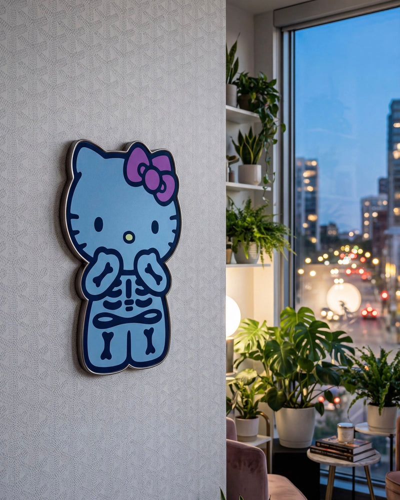 Skelly Kitty Mirror