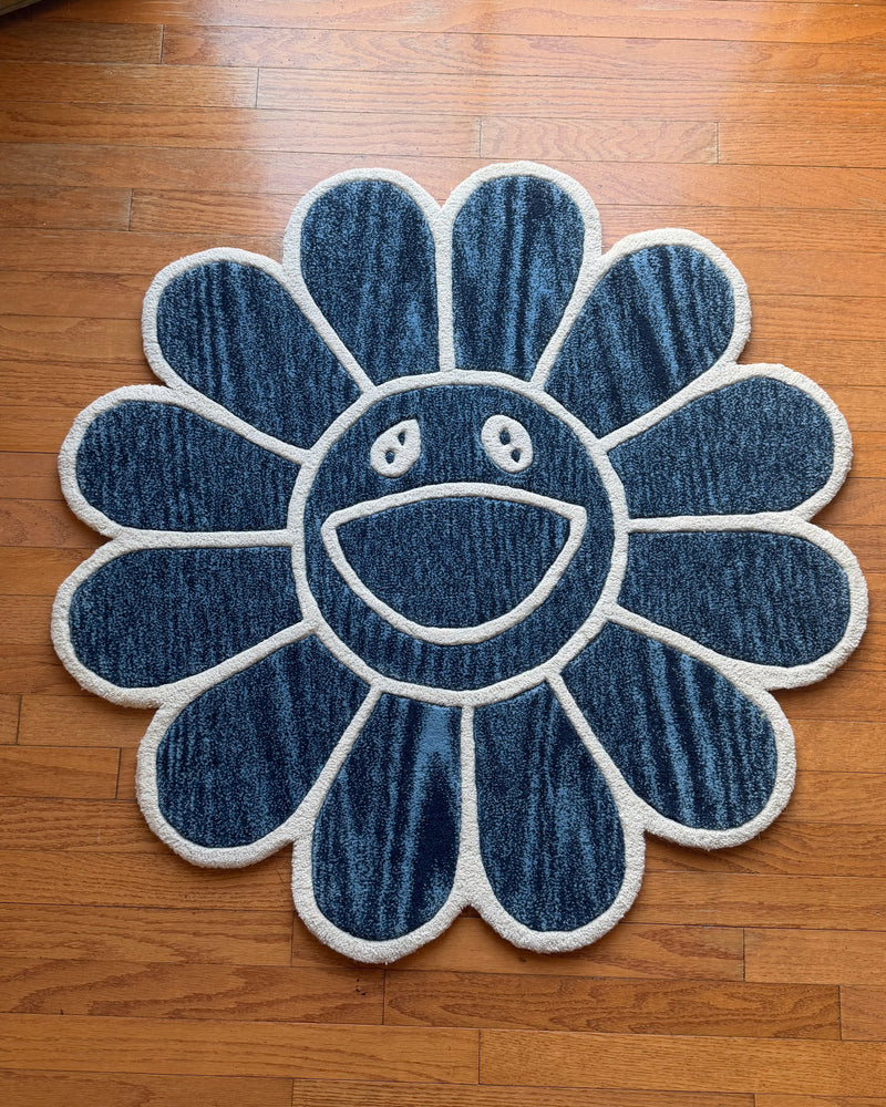 Blue Flower Rug