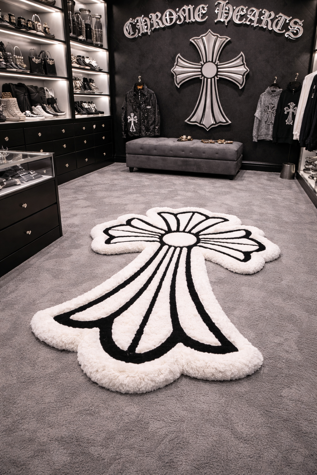 Lined Cross Rug
