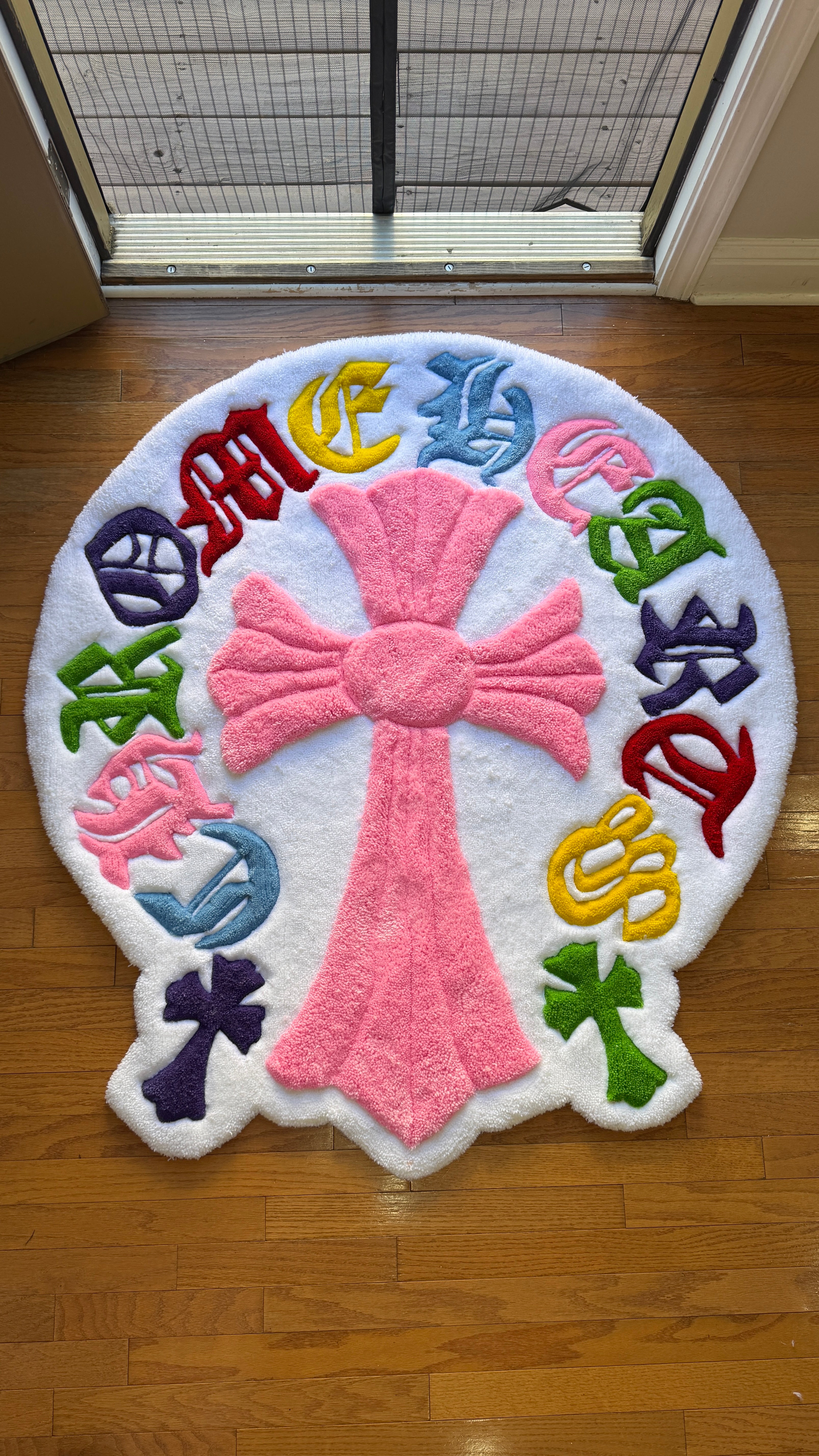 Colorful 3D Cross Rug