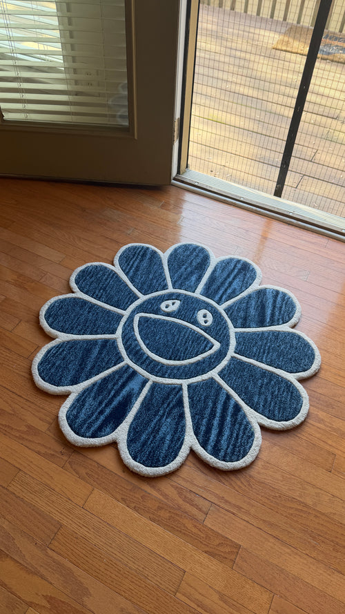 Blue Flower Rug