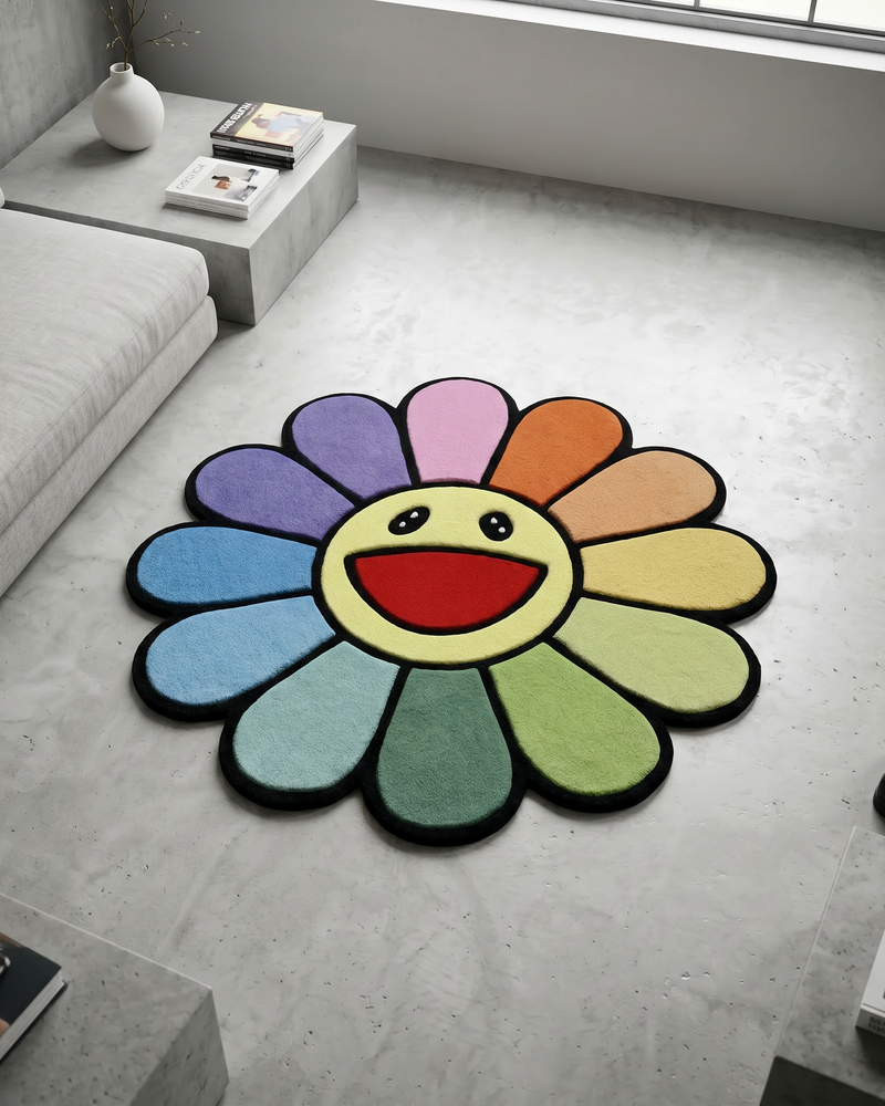 Rainbow Flower Rug